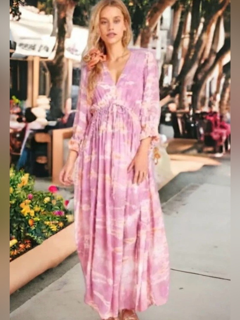 YFB/ANTHROPOLOGIE Meadow Dress. Viscose dress with pleats. Size XS.